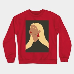 Minimalistic Woman Portrait Crewneck Sweatshirt